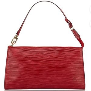 Louis Vuitton Red Epi Pochette Bag